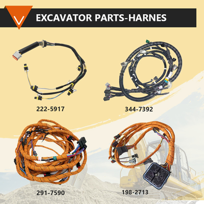 Excavator Diagnostic Cable Engine C6.4 Comprehensive Test Wiring Harness For Caterpillar E320C E320D Injector Harness